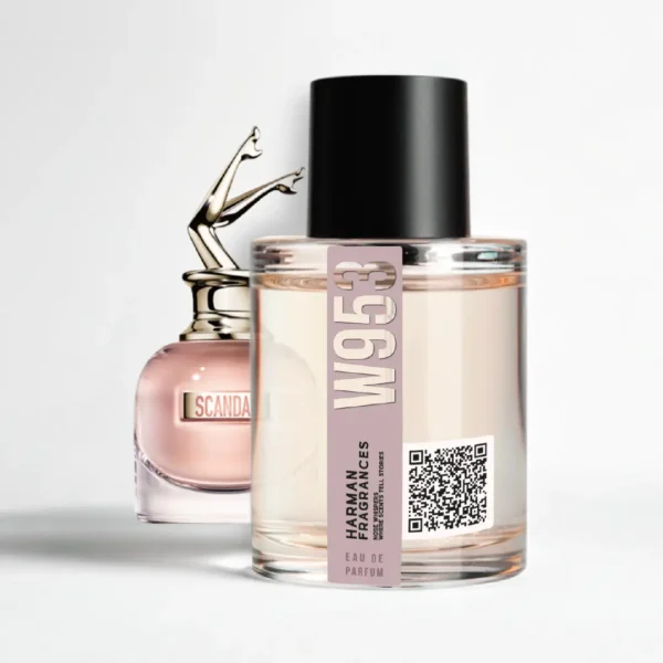 Scandal W953 perfume 50ml bottle on white background